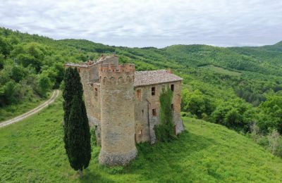 Medieval castle for sale 06019 Umbertide, Umbria, Drone view