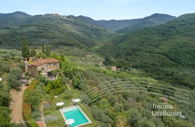 Country House for sale Loro Ciuffenna, Tuscany:  RIF 3098 BLick auf Anwesen und Umgebung
