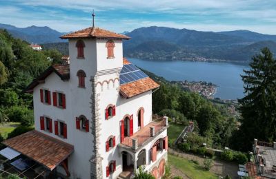 Character properties, Art Nouveau Mansion with tower on Lake Orta, Italy
