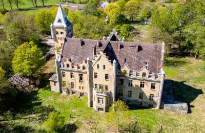 Castle for sale Dobrowo, West Pomerania, Drone view