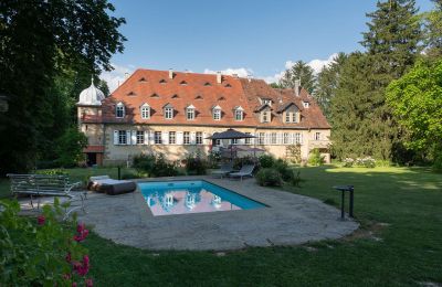 Castle for sale Baden-Württemberg, Blick vom Pool