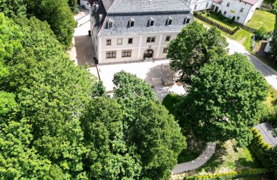 Manor House for sale Sędzisław, Dwór w Sędzisławiu, Lower Silesia, Drone view