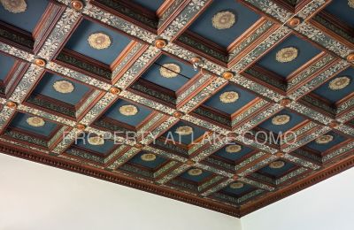 Historic Villa for sale Torno, Lombardy:  Coffered Ceiling