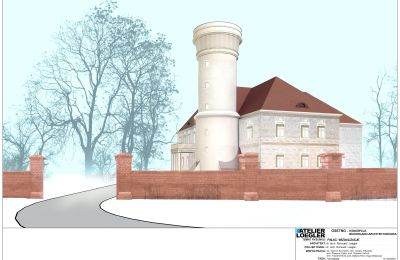 Castle for sale Osetno, Pałac w Osetnie, Lower Silesia, Visualization