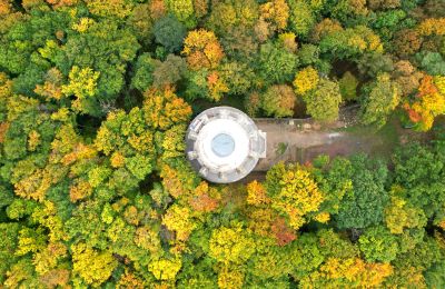 Historic tower for sale Szczecin, Narciarska 5a, West Pomerania, Jesień z drona