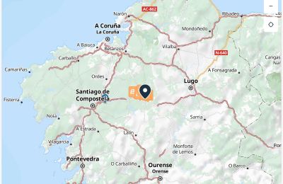 Country home for sale Melide, Cabazás, Galicia, Property location
