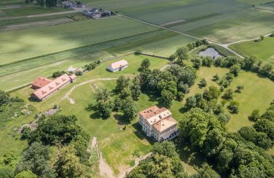 Castle for sale Karszew, Greater Poland, Drone view