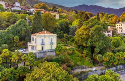 Historic Villa for sale Baveno, Piemont, Drone view