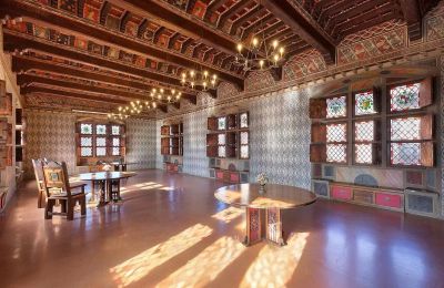 Medieval Castle for sale Pavone Canavese, Piemont, Large Hall