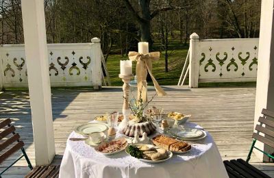 Manor House for sale Role, Pomerania, Terrace