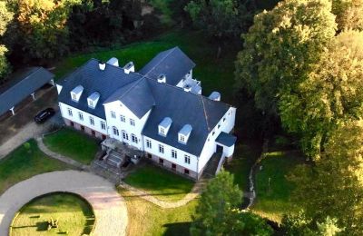 Manor House for sale Role, Pomerania, Drone view