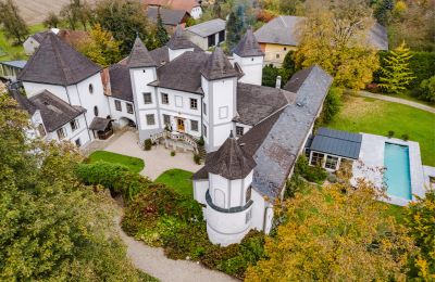 Castle for sale 4693 Desselbrunn, Upper Austria, Die Südwestansicht samt Poolanlage