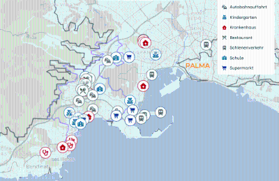 Manor house for sale Mallorca, Palma, Gènova, Balearic Islands, Lageplan