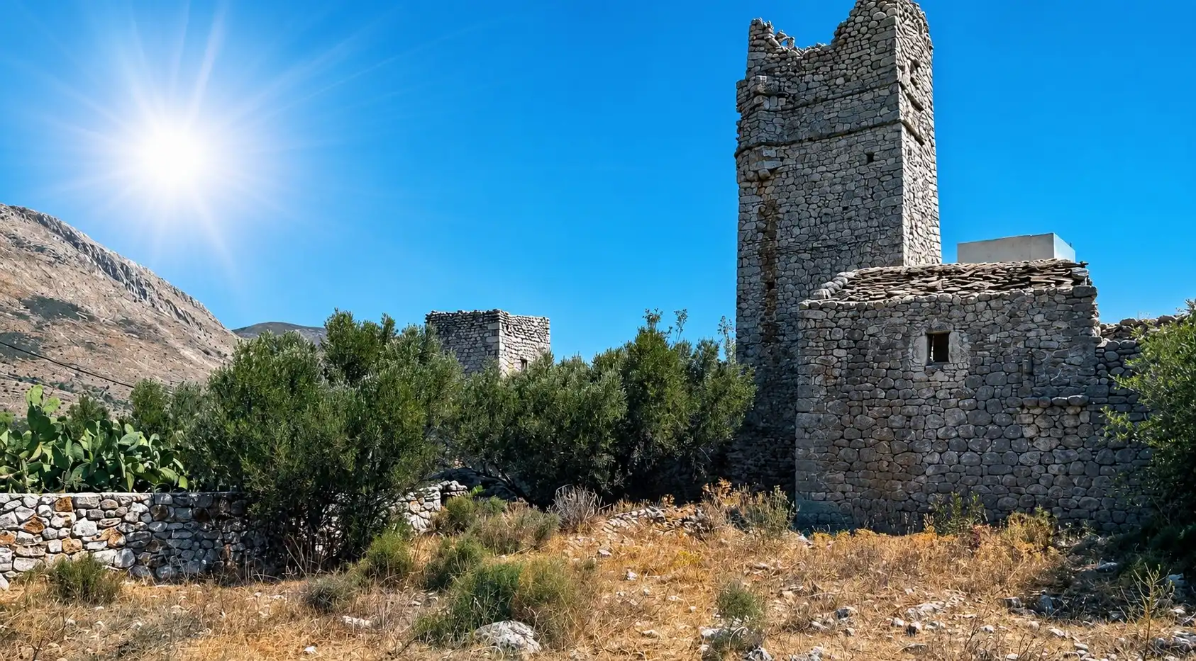 Photos Original 19th-century Mani tower for redevelopment, Nomia