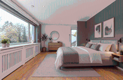Period mansion for sale Berlin, , Master-Bedroom mit Zugang zur Terrasse im OG visualisiert