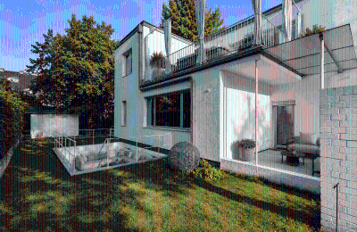 Period mansion for sale Berlin, , Lichthof, Blick auf die Terrassen im EG und OG visualisiert