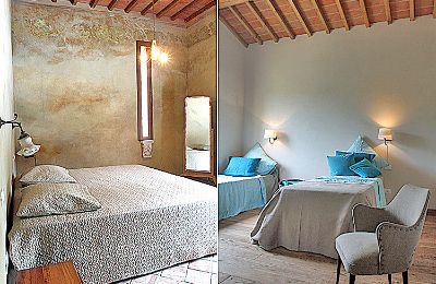 Country House for sale Montescudaio, Tuscany:  RIF 2185 Detailansicht Schlafzimmer