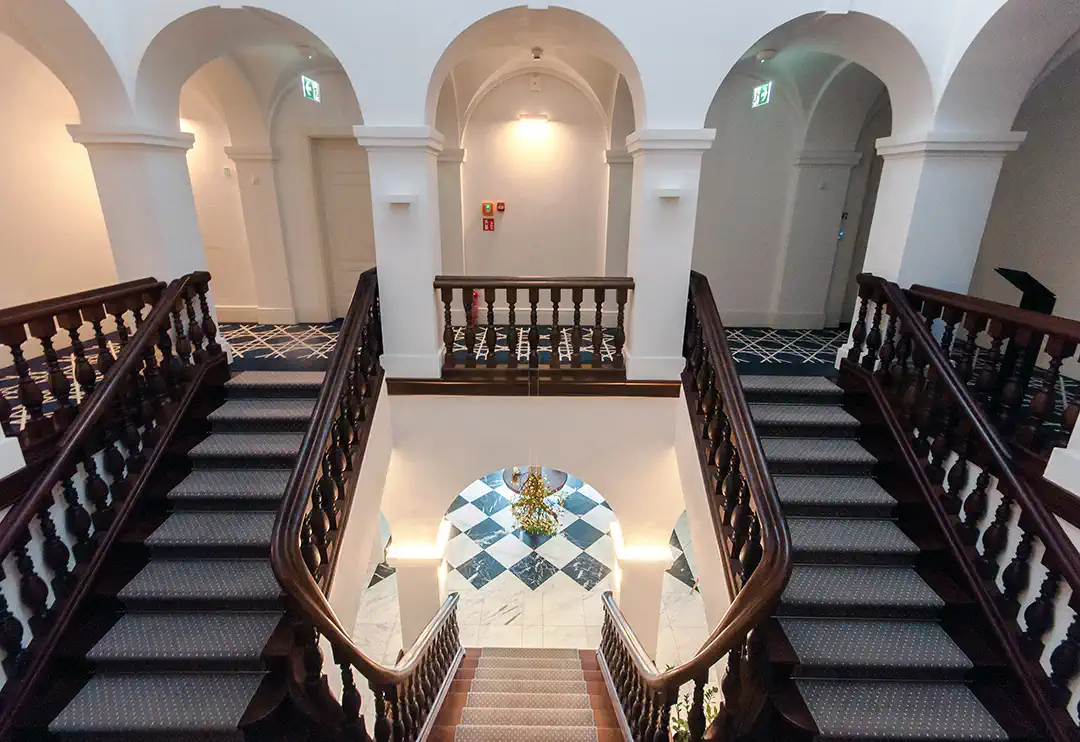 Fire safety systems in a castle hotel