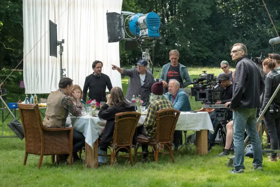Filming 'Borowski and the house of Ghosts at Niendorf Manor', Schleswig-Holstein