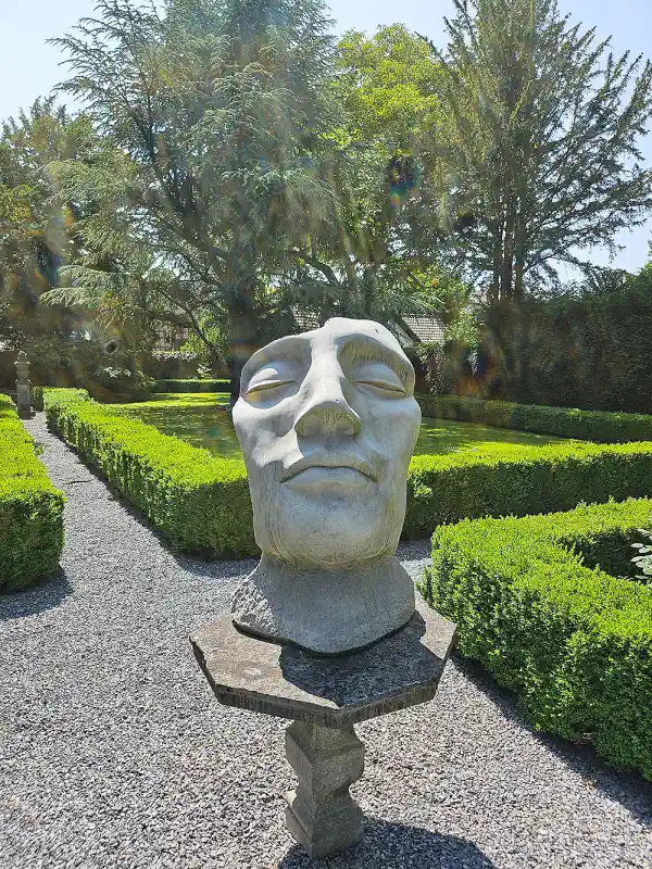 View of the garden at Château Thor – a place for international guests