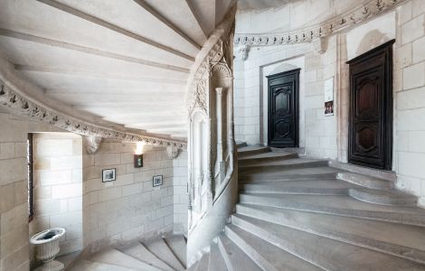  - Loire Castles: Main staircase in Chaumont Castle