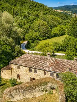 Historic mill in the Niccone Valley between Umbria and Tuscany, Cortona, Tuscany