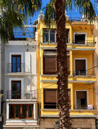 Historical five-story townhouse at Plaza de Santo Domingo, Ontinyent, Valencia