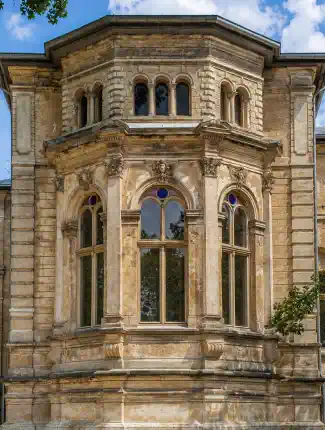 Manor house with original historic architecture near Zeitz